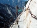 游客在华山企图逃票 滚落山崖身陷险境