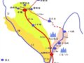 中甸—丽江景区及交通示意图