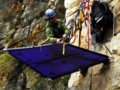 图文-美国大岩壁攀登高手北京献技 独特攀岩技巧