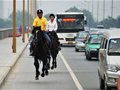 陕西咸阳老板与女秘书骑马上班