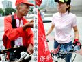 浙江76岁车友骑车经南昌去拉萨（组图）