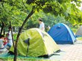西安帐篷节开幕 500余市民户外开帐篷party