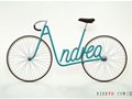 创意字母自行车 车主名字浮动在车轮之间(图文)